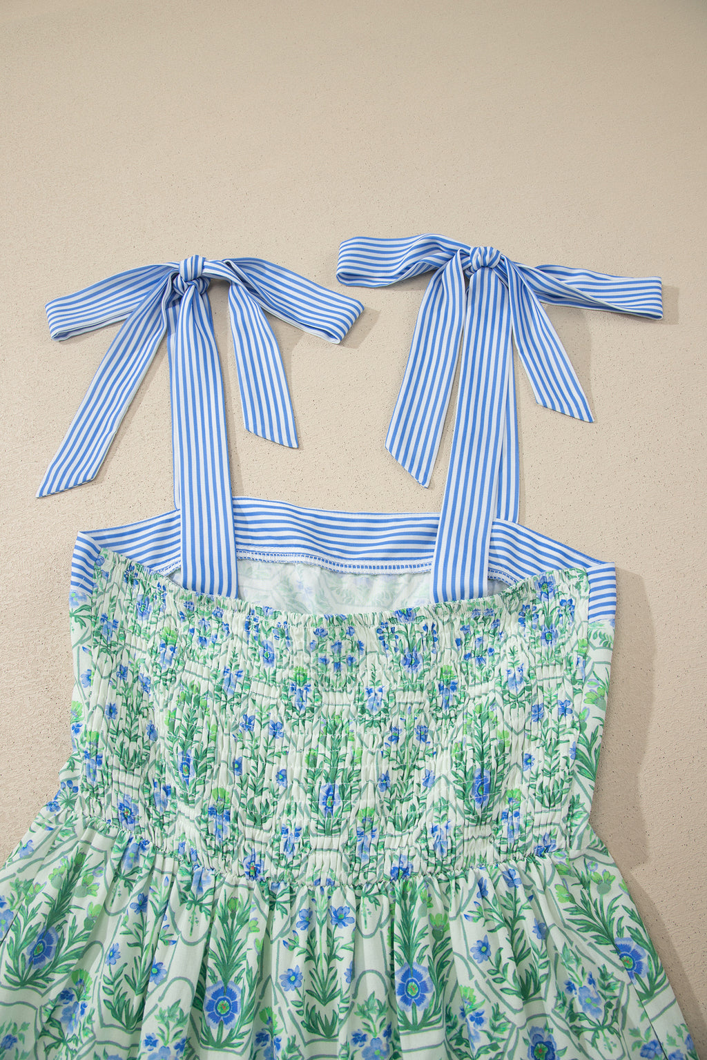 Green Geometric Floral Striped Patchwork Sleeveless Dress | Sizes 8-22
