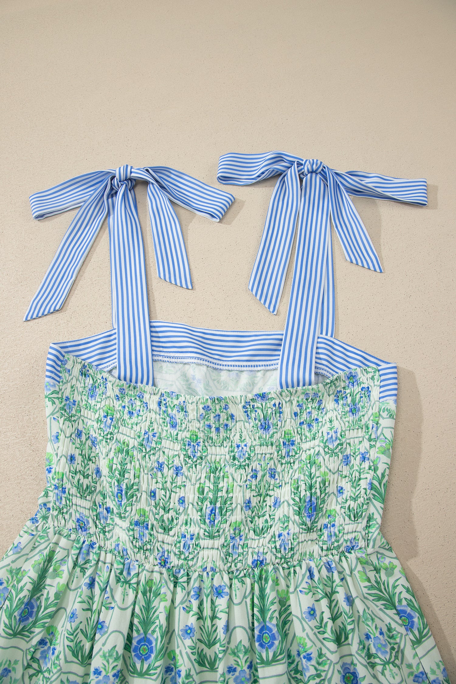 Green Geometric Floral Striped Patchwork Sleeveless Dress | Sizes 8-22