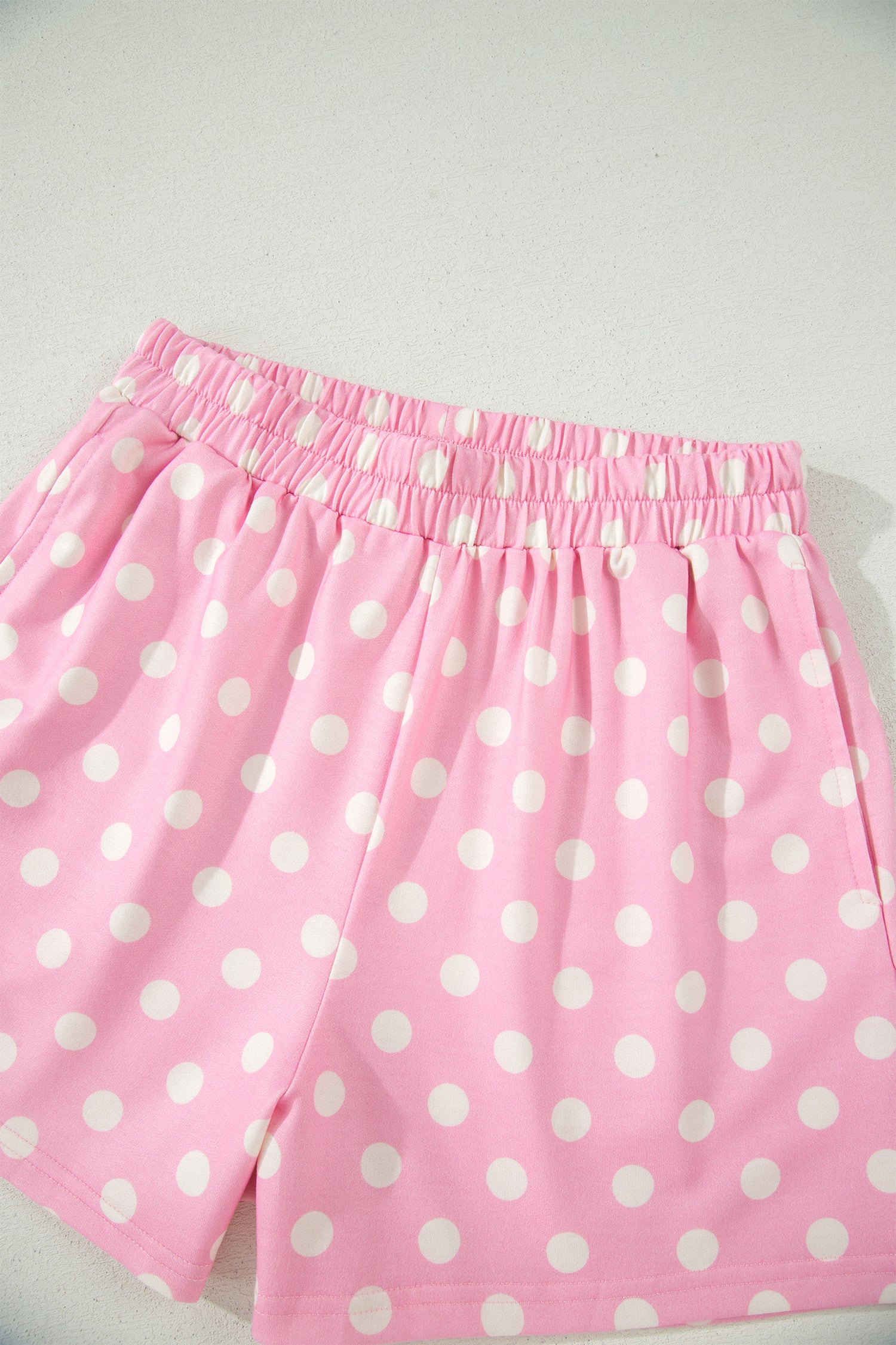Polka Dot Mock Neck Short Set – Yellow, Pink, Sky Blue & Green