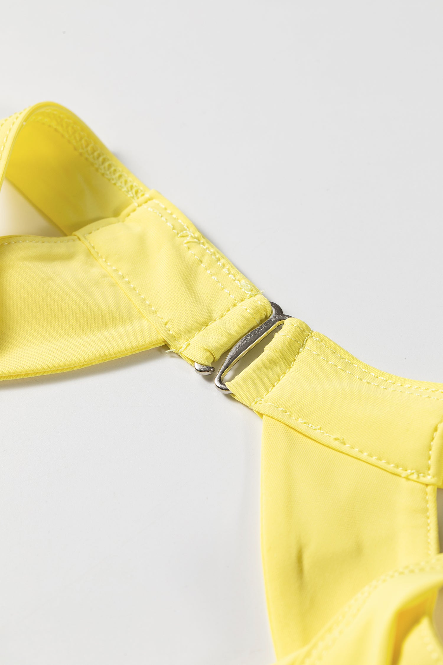 Yellow Back Cutout Active Mini Dress with Shorts | UK 8–18