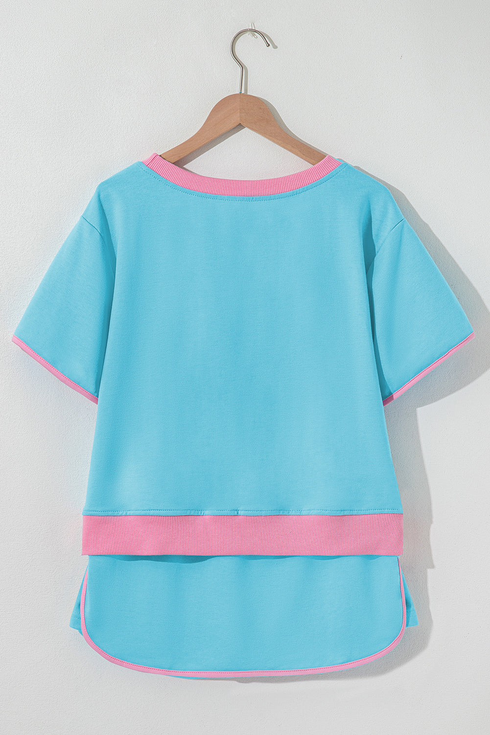 Colourblock Drop Shoulder T-Shirt & Skort 2-Piece Set Beige Black Green