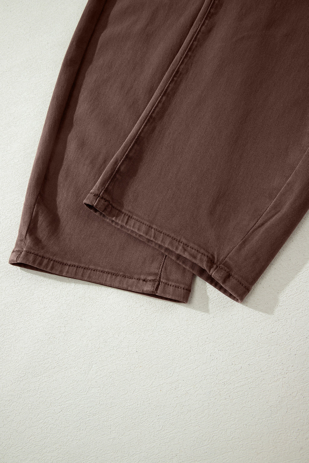Brown Barrel Leg Jeans Square Patch Pocket Ankle Length UK 4-16