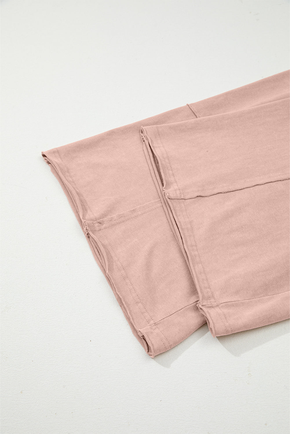 Shop Flower Patch Mineral Washed Terry Knit Cropped Wide Leg Trousers S-2XL at LivelyLooks