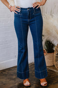 Women's Women's Deep Wash Straight Jeans Centre Seam Detail Sizes 4-16 at LivelyLooks