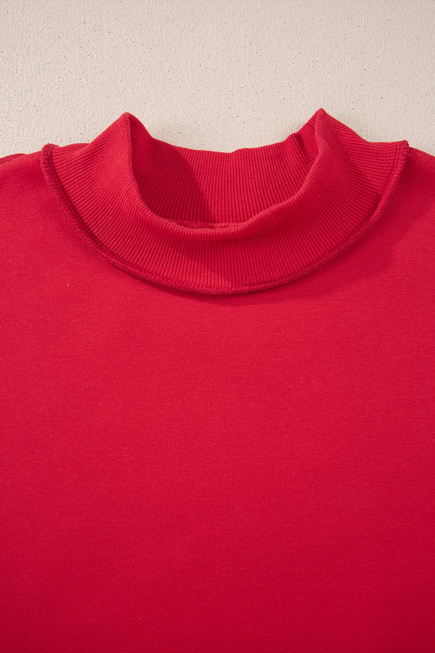 Carrot Oversized Reversible Sweatshirt Drop Shoulder Mock Neck Women S-XL