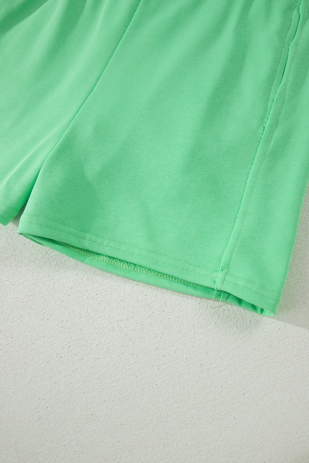 Ribbed Slim Tank Top & High Waist Shorts Set – Sky Blue, Pink & Green