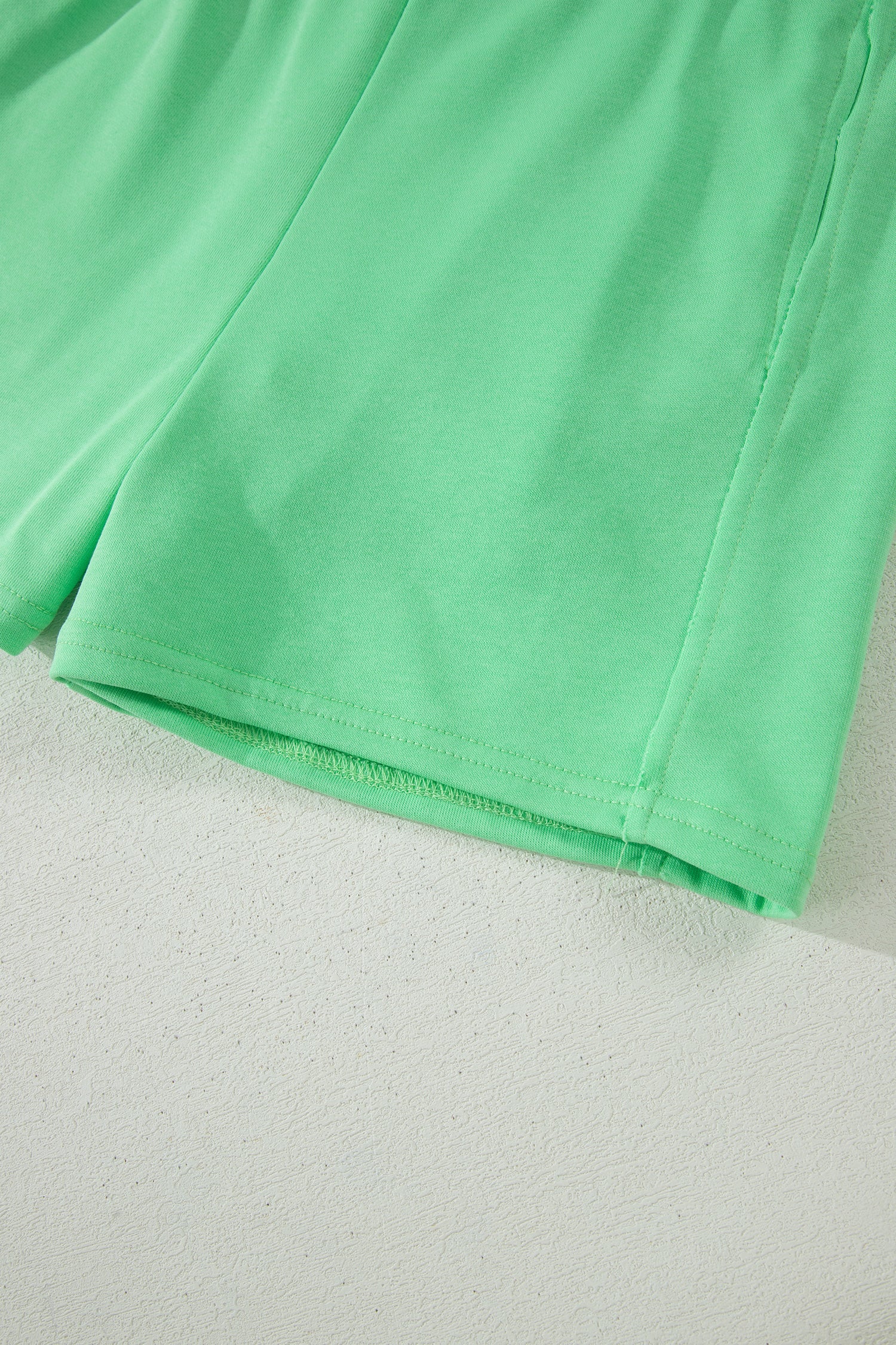 Ribbed Slim Tank Top & High Waist Shorts Set – Sky Blue, Pink & Green