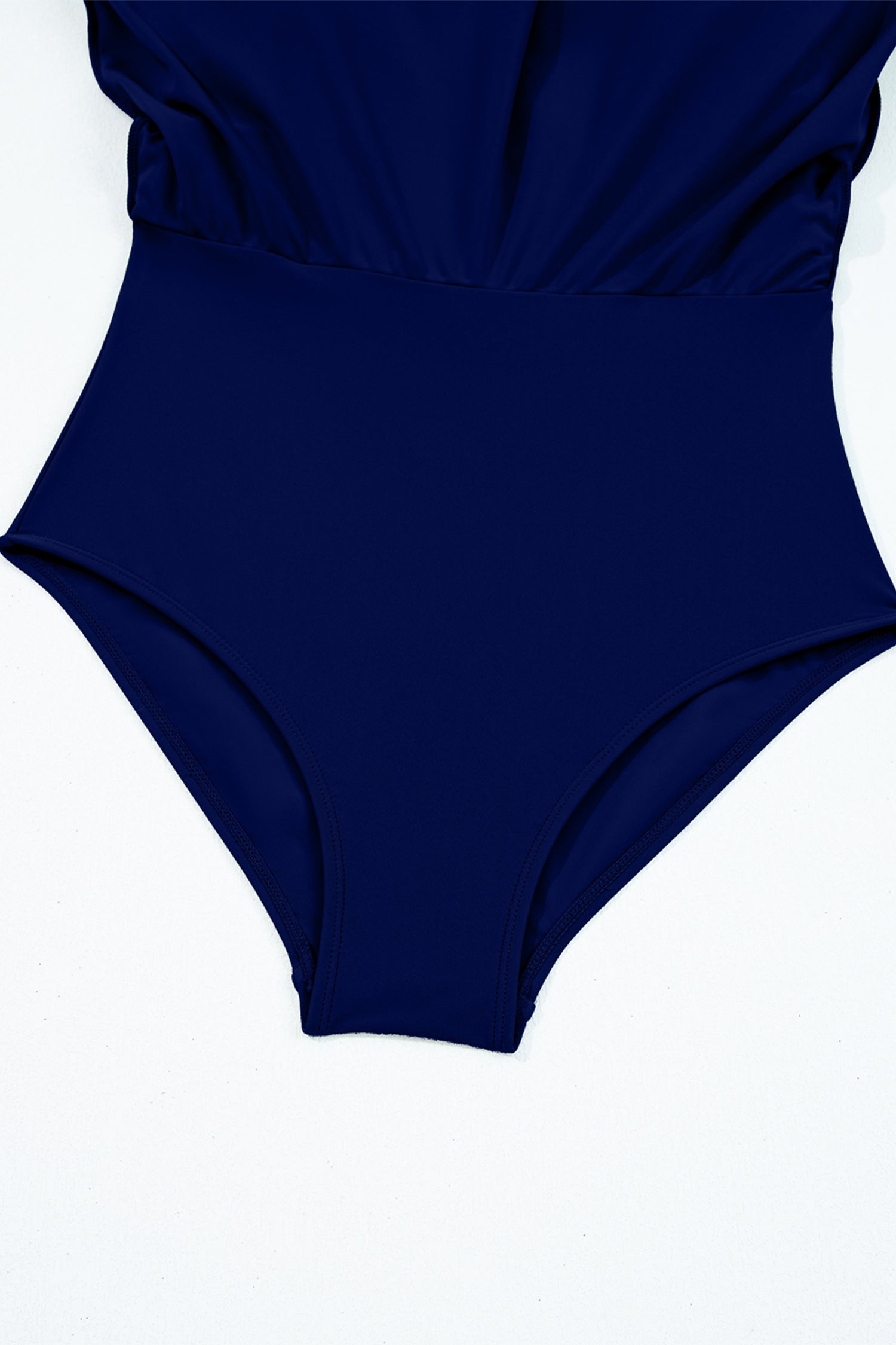 Women's Women Stripe Patchwork Crossed Straps A-Line One Piece Swim Dress Blue Navy S-2XL at LivelyLooks