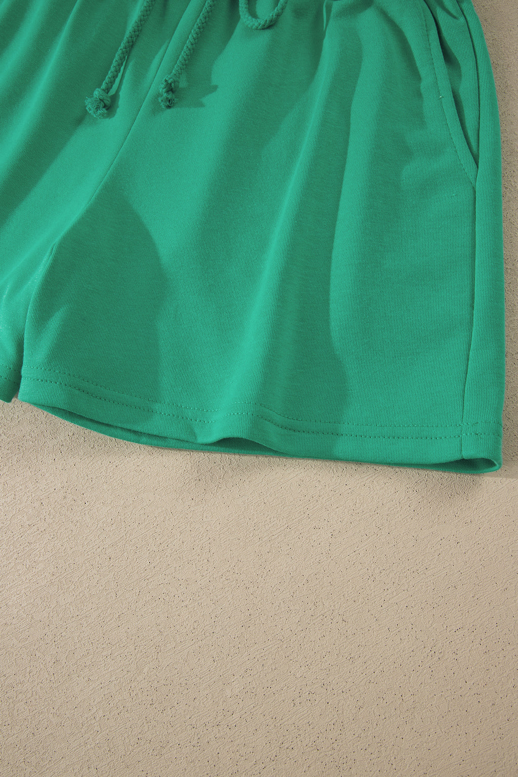 Loose Tee Drawstring Shorts Co-ord Set Mist Blue Sea Green S-XL