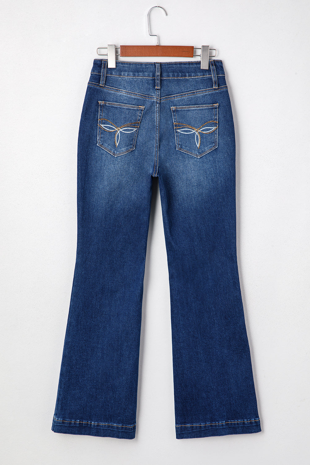 Women's Women's Bootcut Jeans Western Stitch Patched Pocket Denim Sizes 4-16 at LivelyLooks