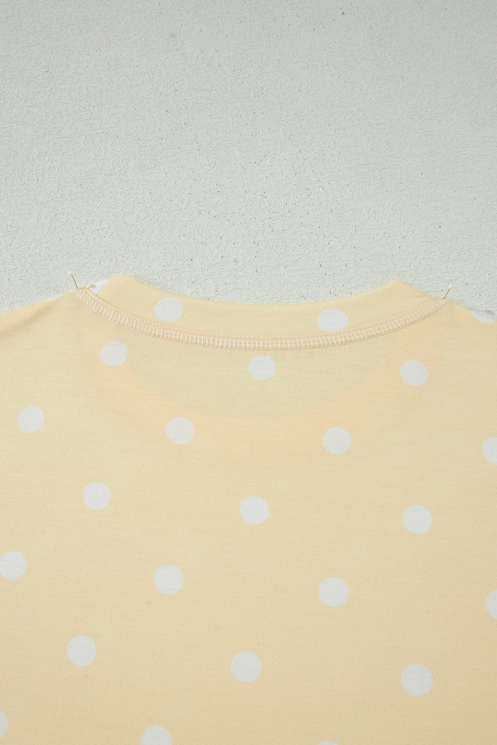 LivelyLooks White Polka Dot Exposed Seam Loose Tee & Drawstring Shorts Set S-XL women's fashion