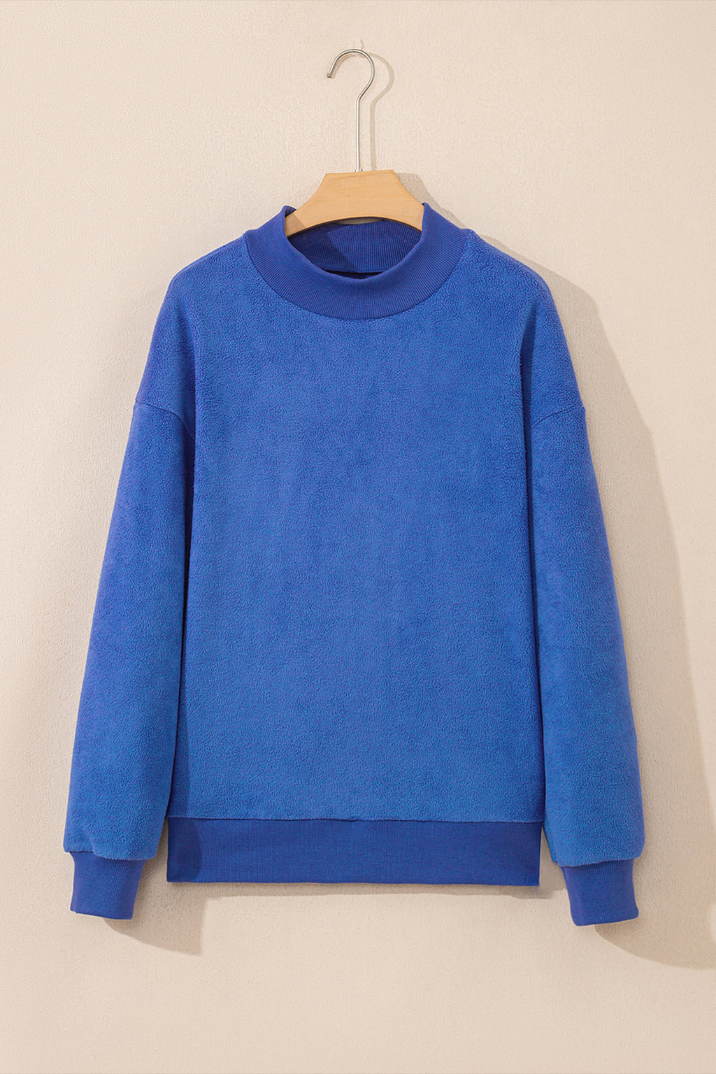 Carrot Oversized Reversible Sweatshirt Drop Shoulder Mock Neck Women S-XL