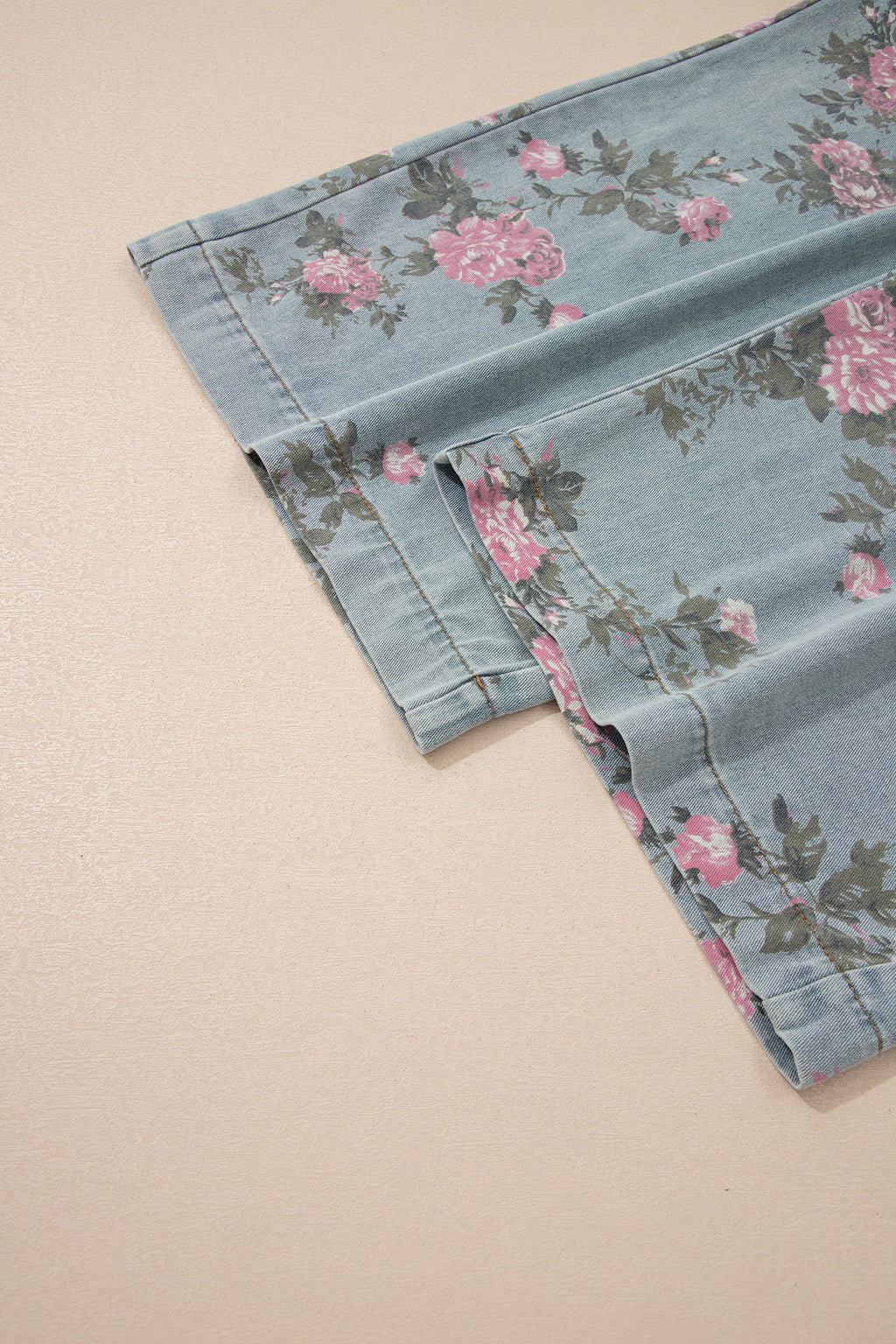 LivelyLooks Floral Print Pleated High Waist Wide Leg Denim Jumpsuit | S-XL women's fashion