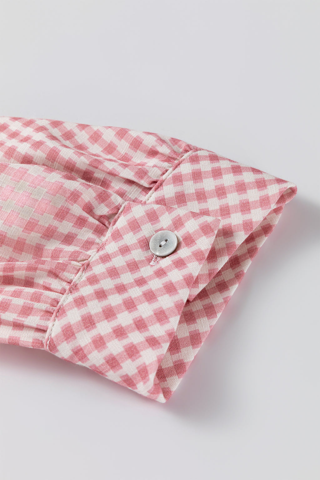 Pink Plaid Ruffle Hem Half Sleeve Button Down Shirt | S-XL