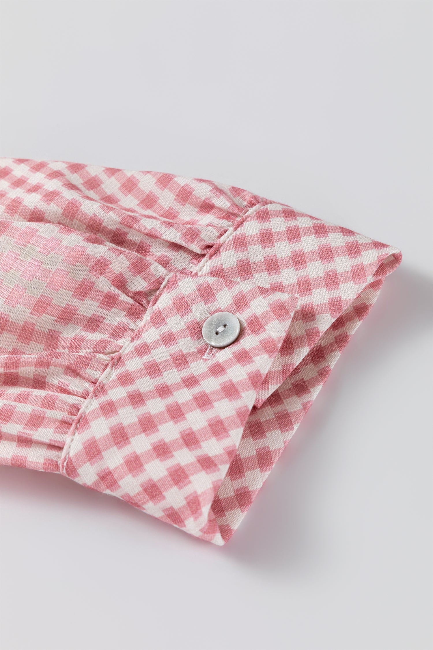 Pink Plaid Ruffle Hem Half Sleeve Button Down Shirt | S-XL