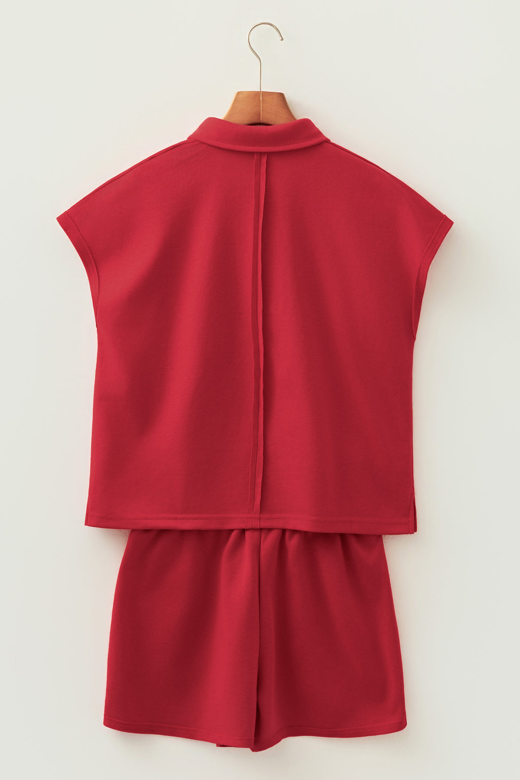 Polo Tee & Shorts Co-ord Set | Light Green, Yellow Cream & Red