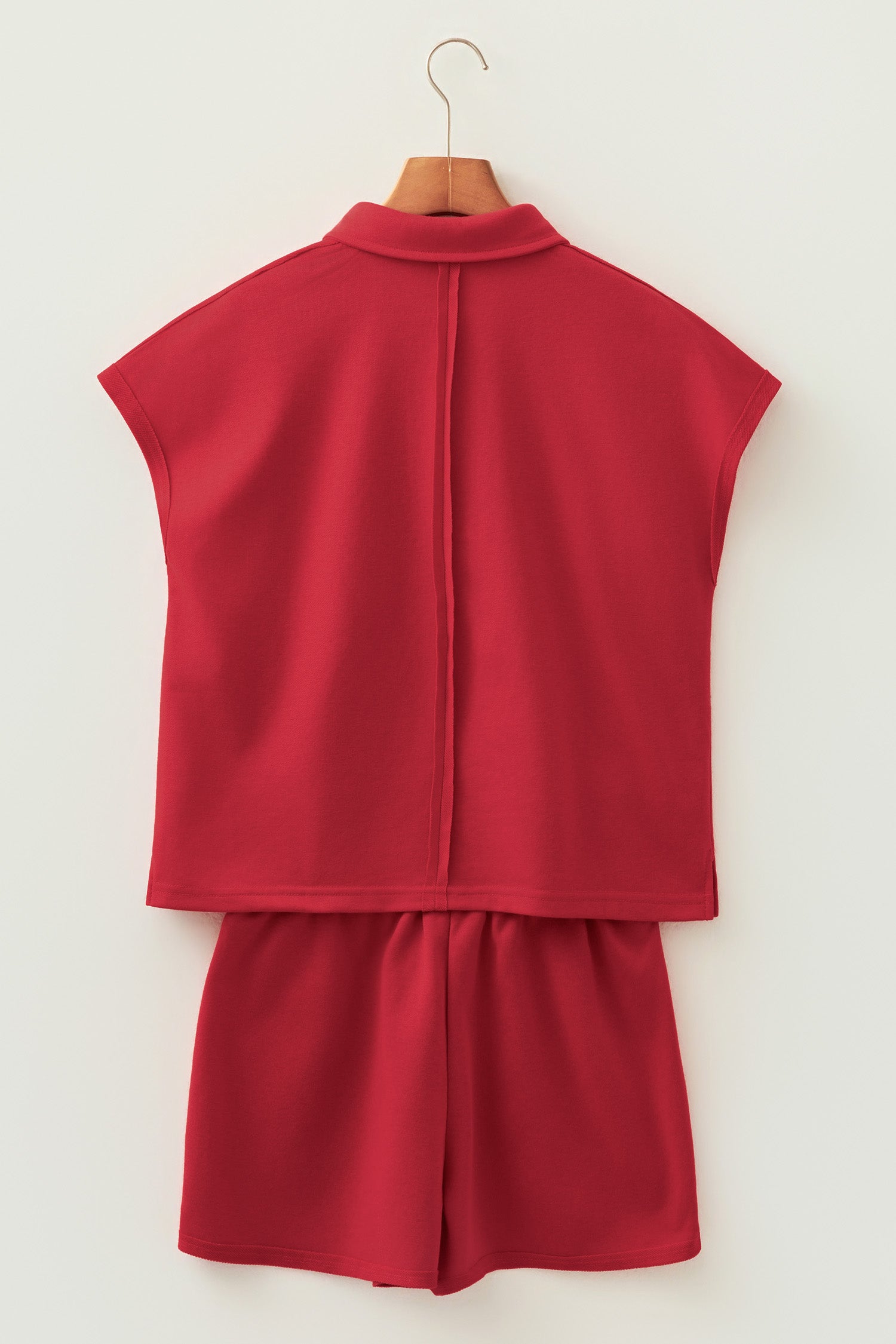 Polo Tee & Shorts Co-ord Set | Light Green, Yellow Cream & Red