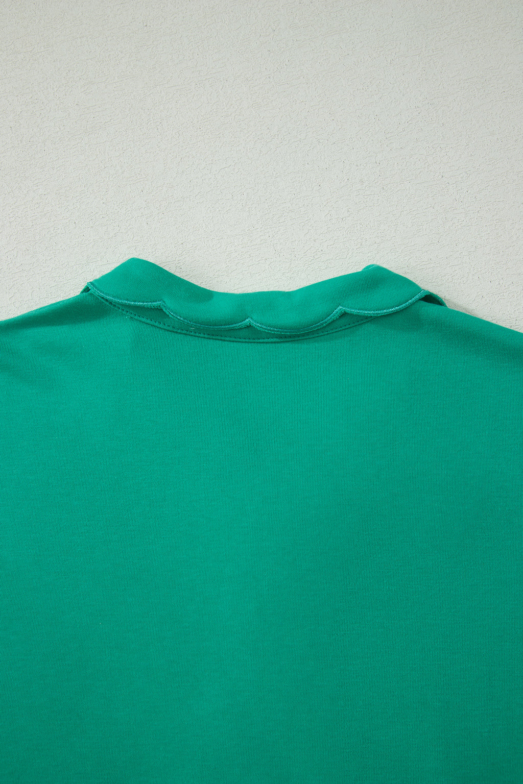Women's Polo Collar Snap Button Scallop Hem Mini Dress | Beau Blue & Sea Green | UK 8-22 at LivelyLooks