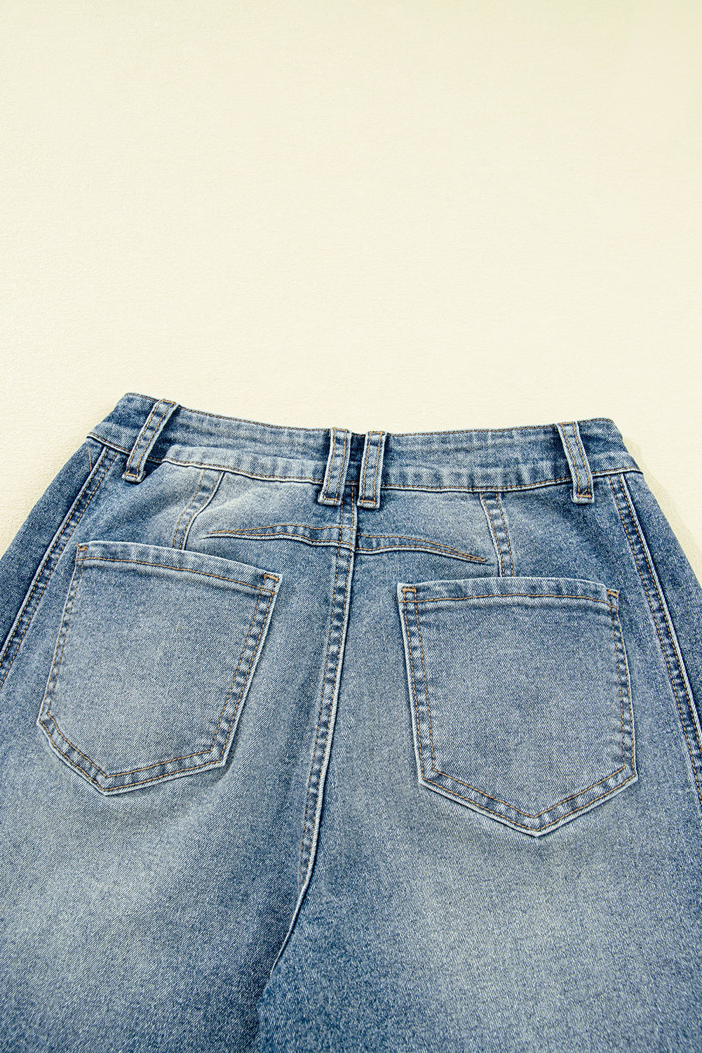 Women's Women's Vintage Washed Shift Jeans Seam Detail Wide Leg Sizes 4-16 at LivelyLooks
