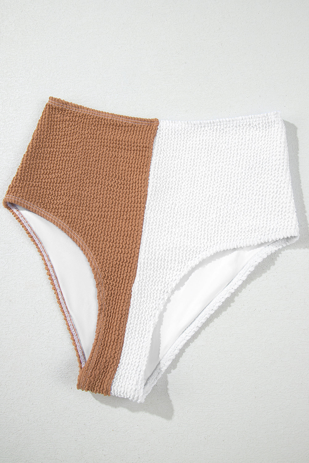 LivelyLooks Corded Colour Block Square Neck High Waist Bikini Set S-2XL women's fashion