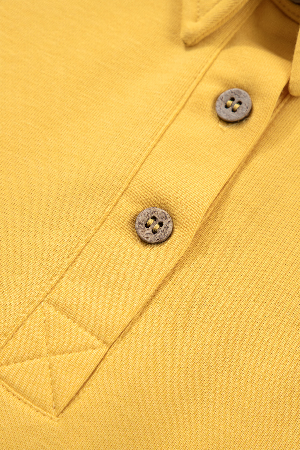 LivelyLooks Yellow & Blue Loose Polo Tee & Elastic Waist Shorts Co-ord Set | S-XL women's fashion