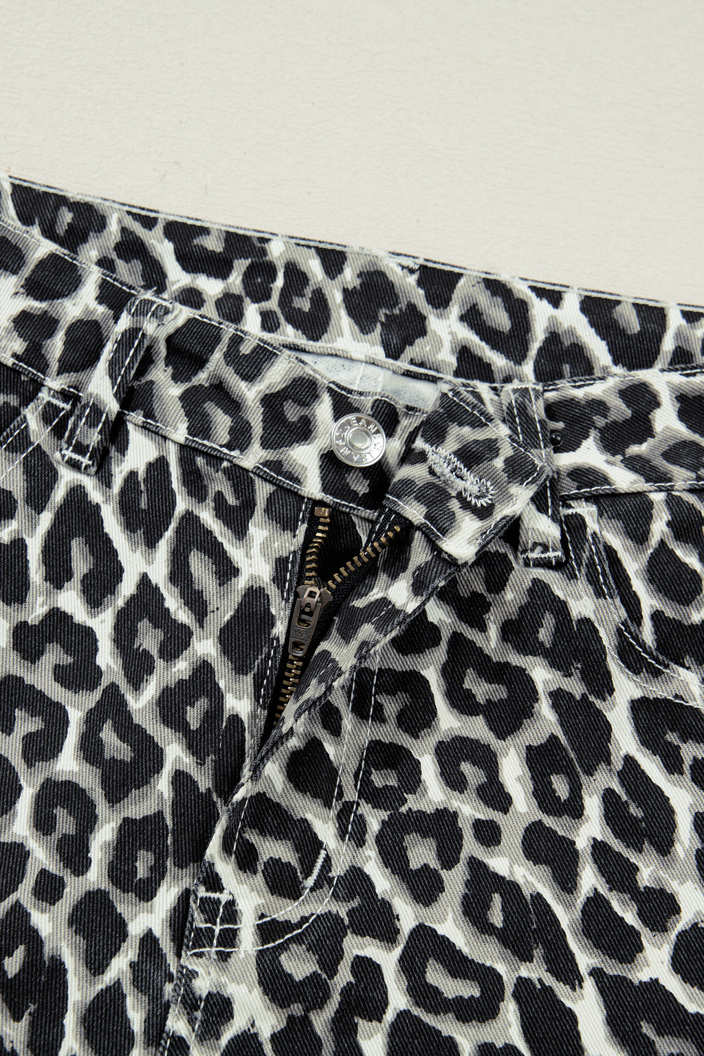 Shop Black Leopard Print Barrel Jeans UK 8-20 at LivelyLooks
