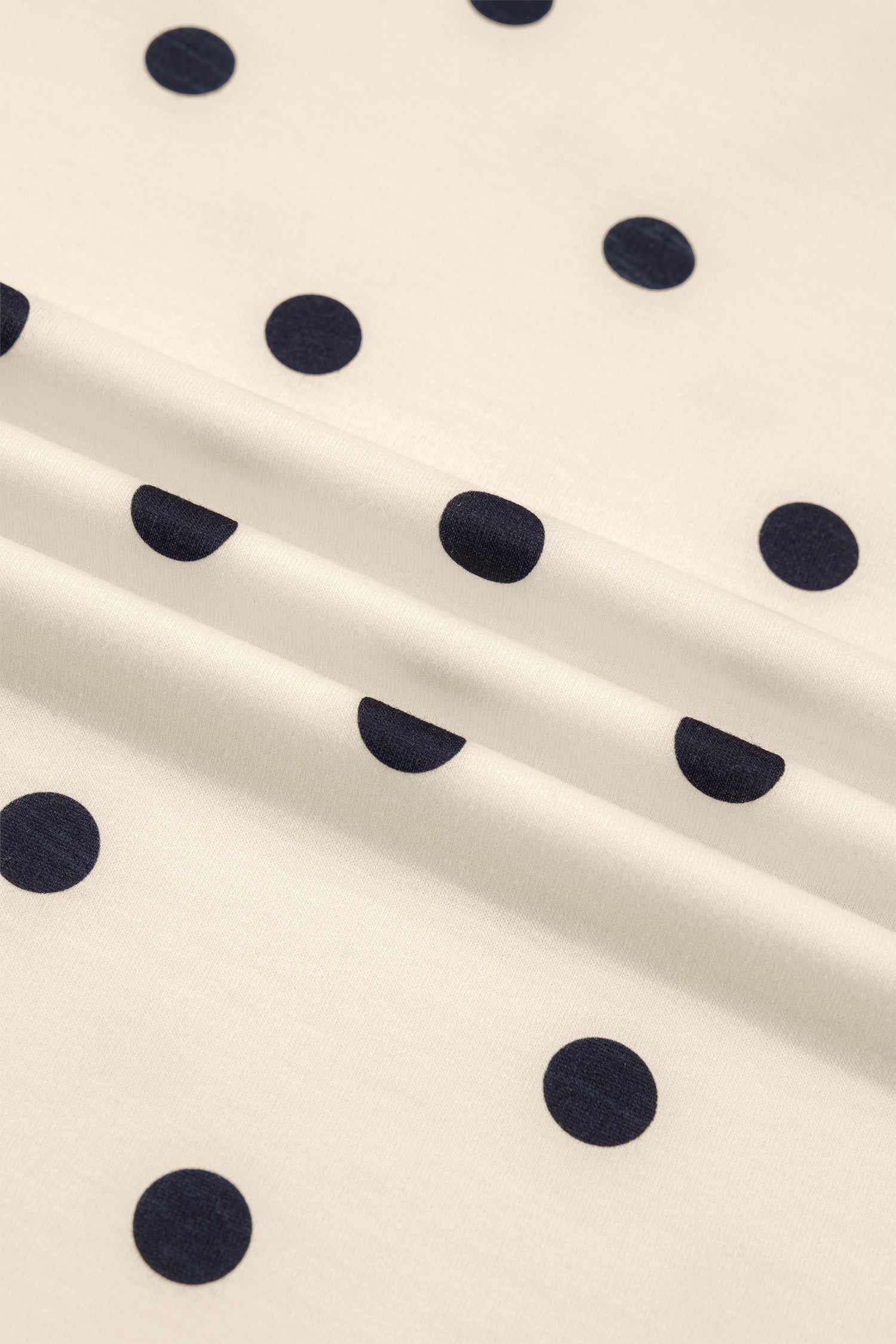 LivelyLooks White Polka Dot Exposed Seam Loose Tee & Drawstring Shorts Set S-XL women's fashion