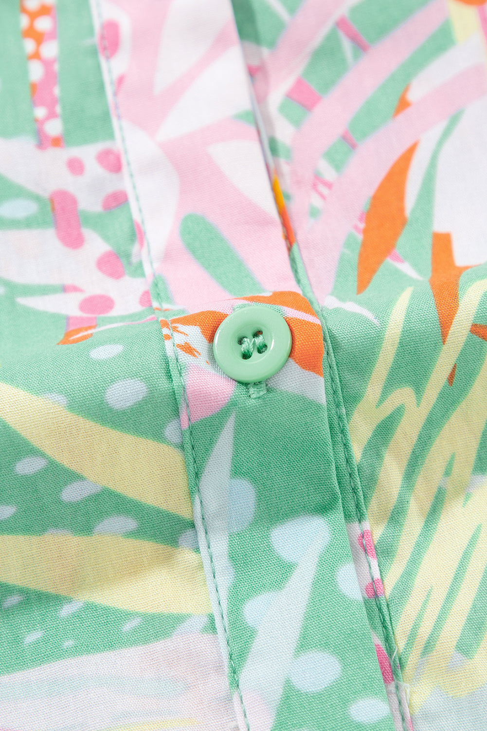 LivelyLooks Floral Ruffle Trim Flutter Sleeve V-Neck Mini Dress Green Pink S-XL women's fashion