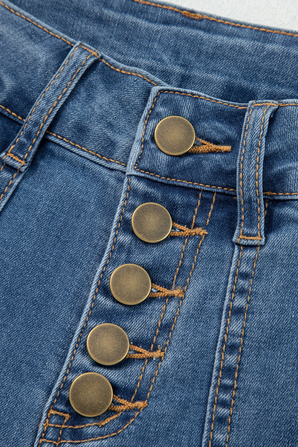 Women's Women's High Waist Wide Leg Jeans Multi Button Detail With Pockets Sizes 4-16 at LivelyLooks