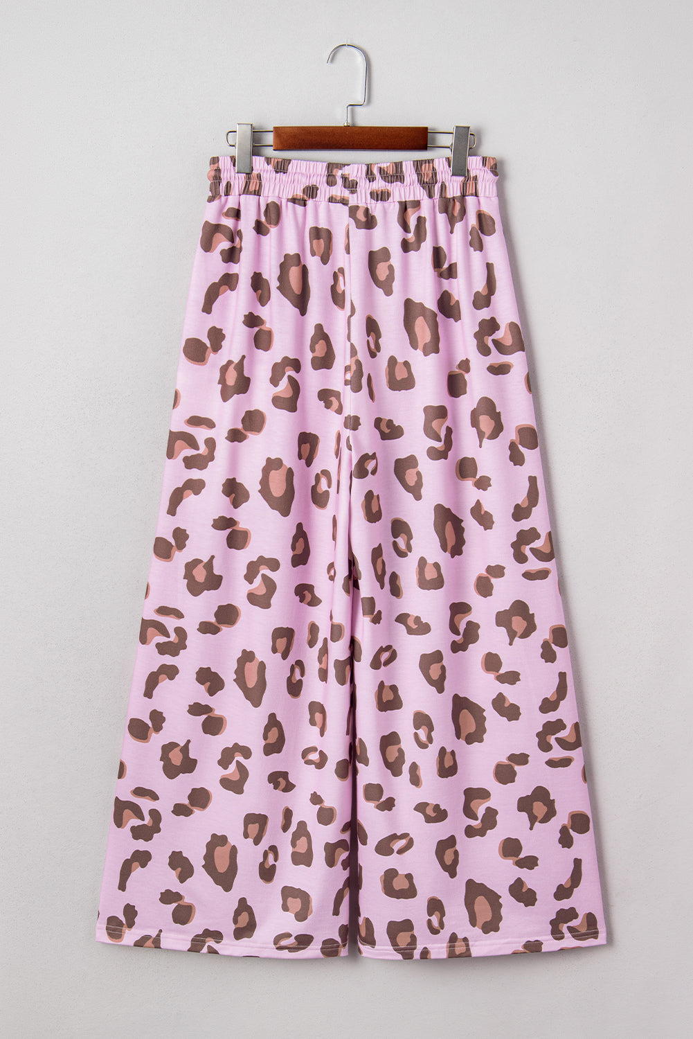 Shop Leopard Print Wide Leg Trousers Drawstring Waist S-XL at LivelyLooks