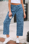 Shop Leopard Print Straight Loose Leg Jeans UK 8-20 at LivelyLooks