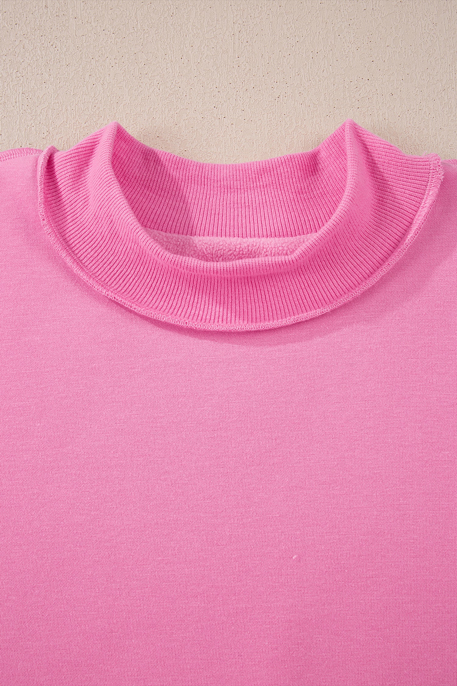 Carrot Oversized Reversible Sweatshirt Drop Shoulder Mock Neck Women S-XL