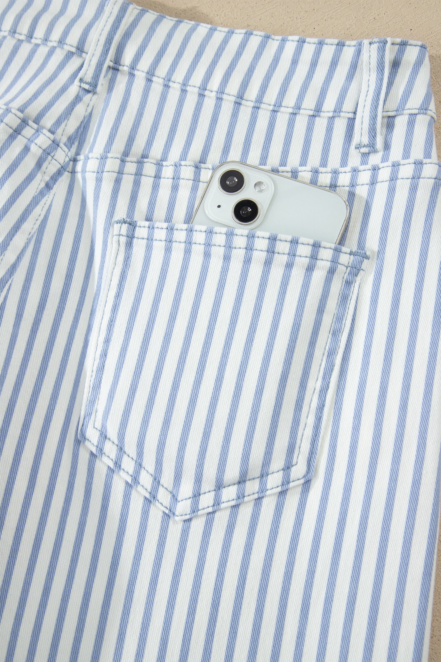 Stripe Casual Barrel Leg Jeans UK 4-16