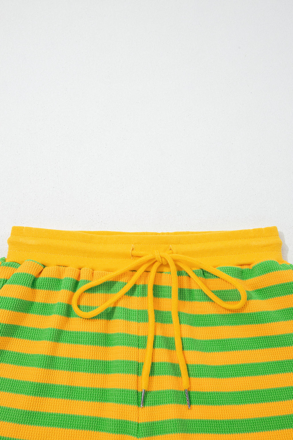 Women's Stripe Puff Sleeve Top & Shorts Matching Set S-2XL