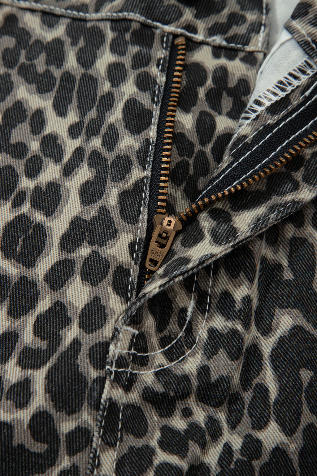 Shop Black Leopard Print High Waist Barrel Jeans UK 8-20 at LivelyLooks