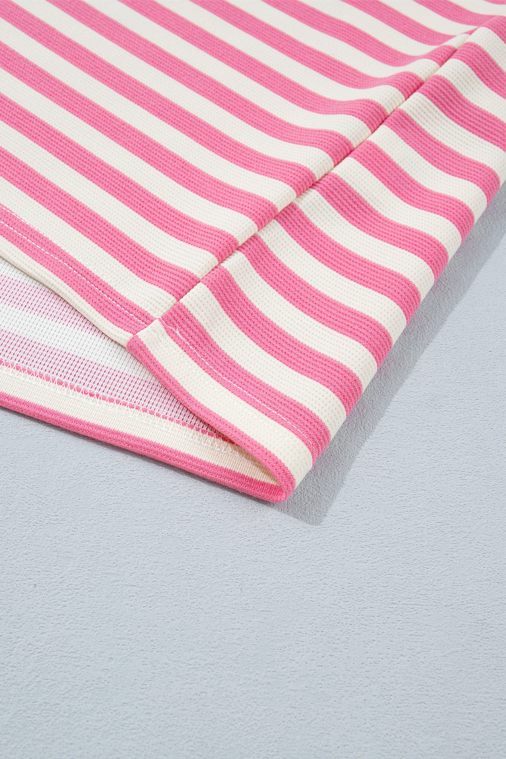 Women's Pink Stripe Patchwork Short Sleeve T-Shirt Shift Dress S-XL