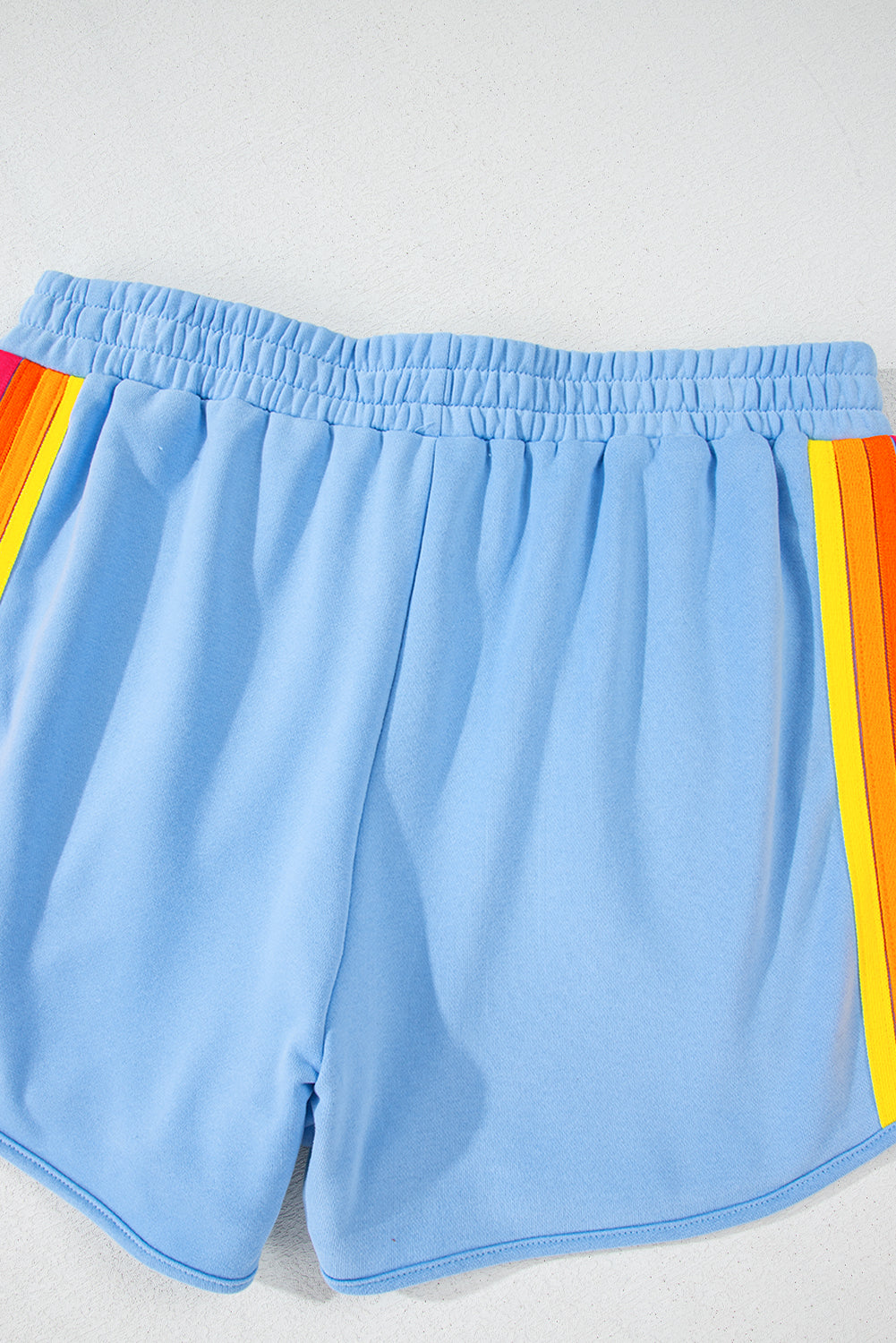 Women's Striped Accent Pullover and Shorts Two Piece Co-ord Set Casual Summer Loungewear at LivelyLooks