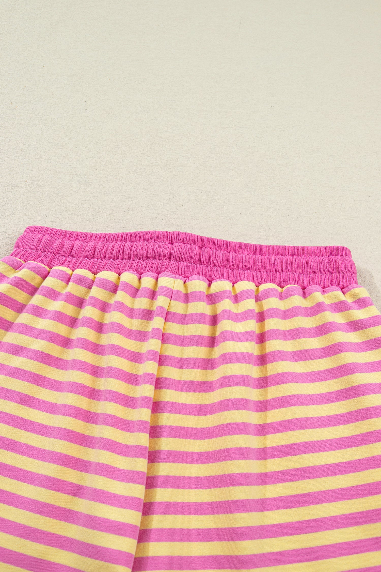 Shop Stripe Drop Shoulder Terry Short Set | Casual Co-ord S-XL at LivelyLooks