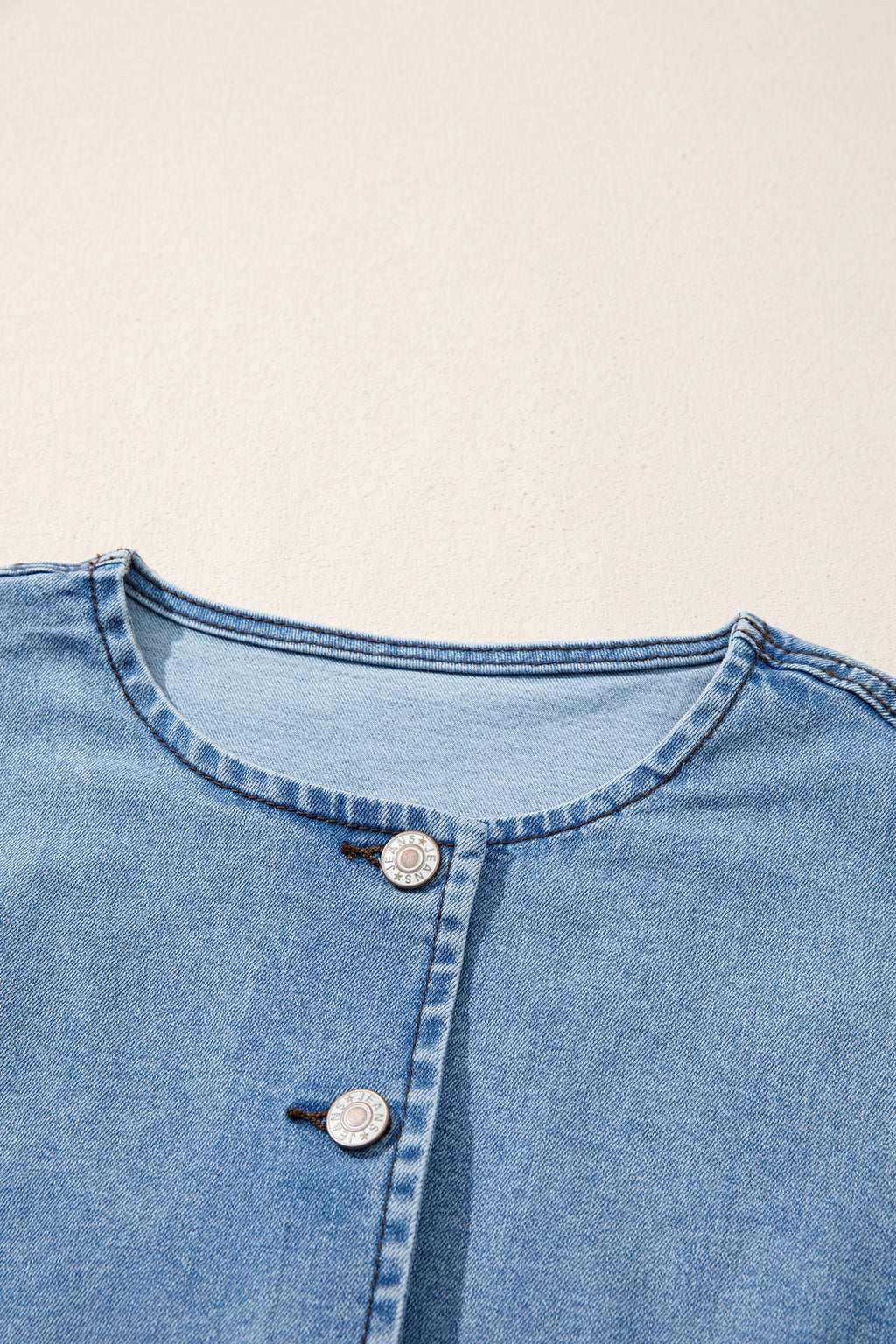 Women's Buttoned Front Slit Denim Vest Black Blue S-XL at LivelyLooks