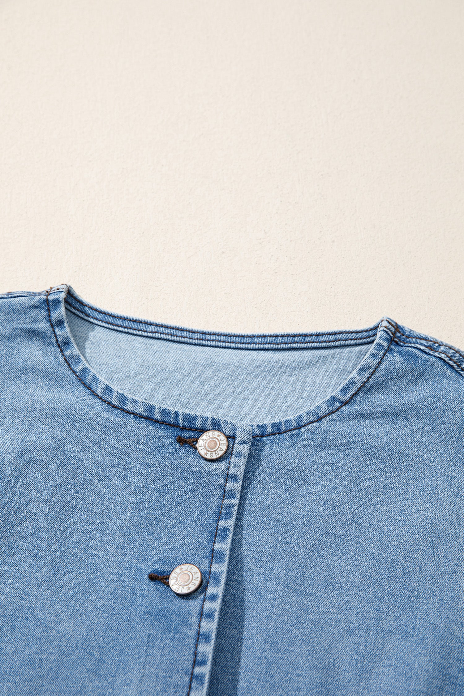 Women's Buttoned Front Slit Denim Vest Black Blue S-XL at LivelyLooks
