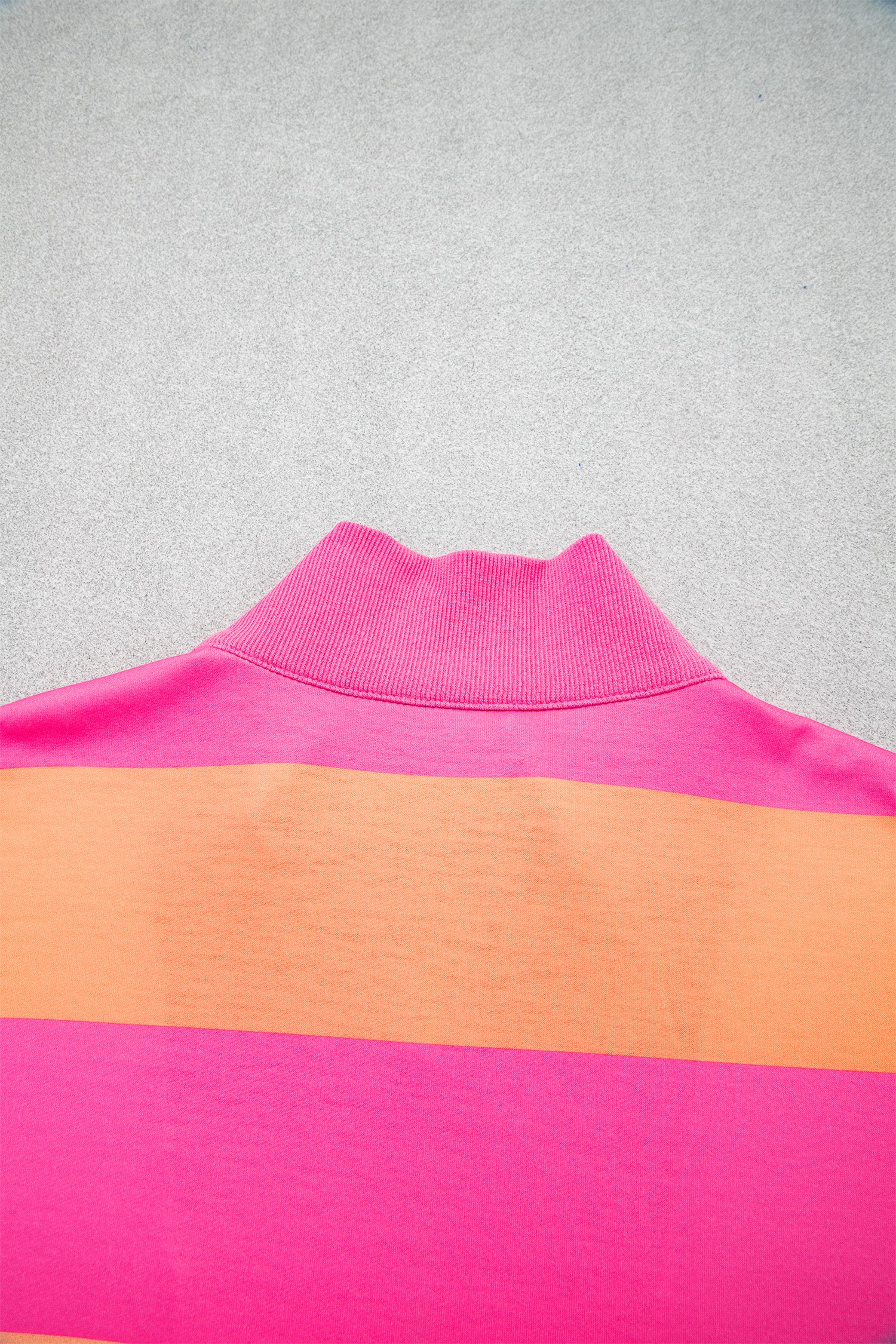 Seam Detail Half-Zip Tee & Casual Shorts Co-ord | Pink, Sky Blue & Yellow Stripe